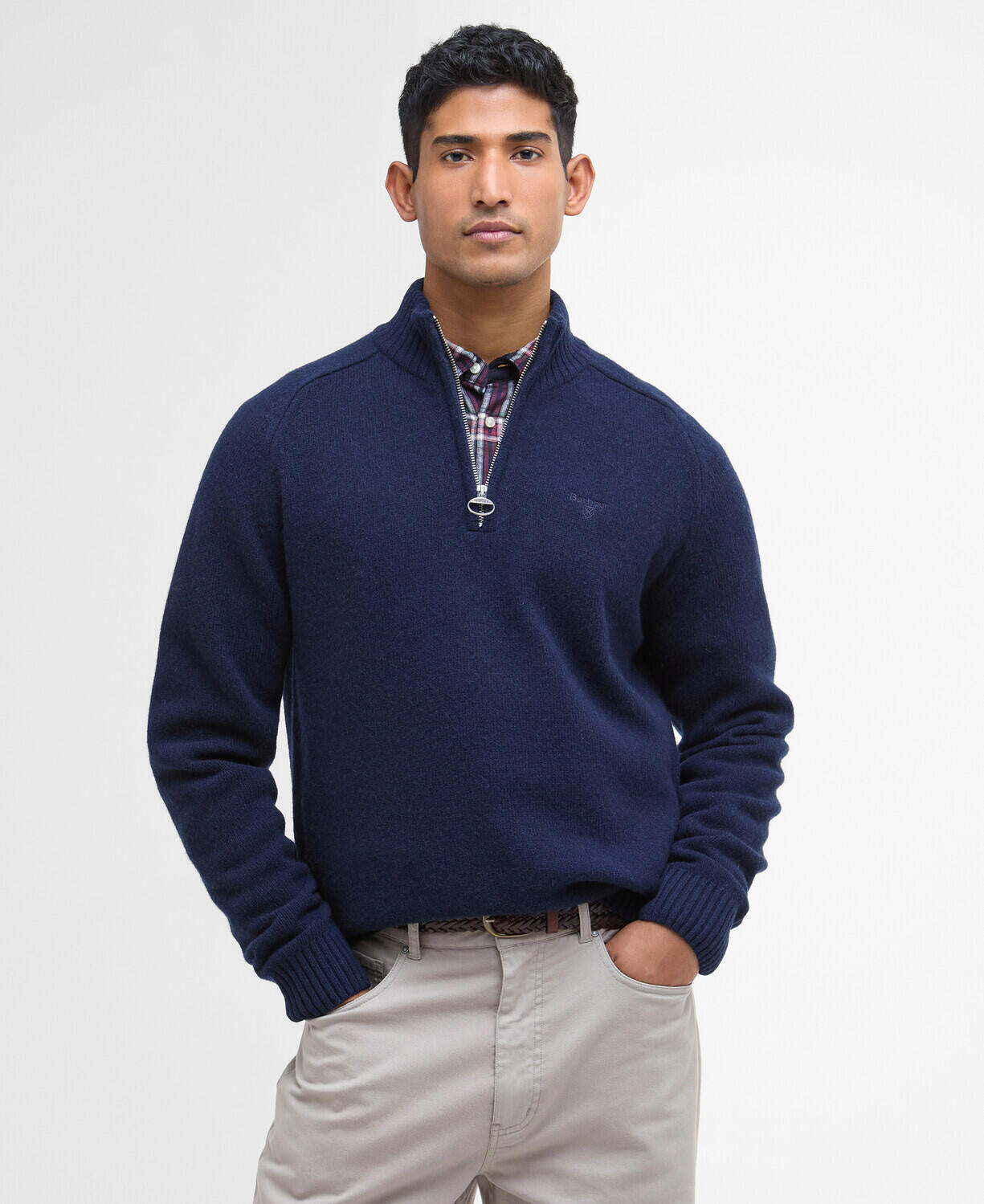 Strickpullover GRANGETOWN aus Wolle - NY91-Navy - Blau