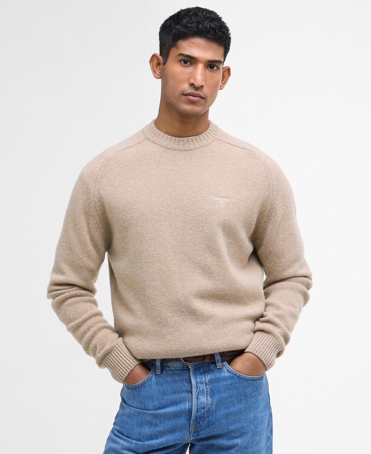 Strickpullover GRANGETOWN aus Wolle - ST17-Washed - Beige