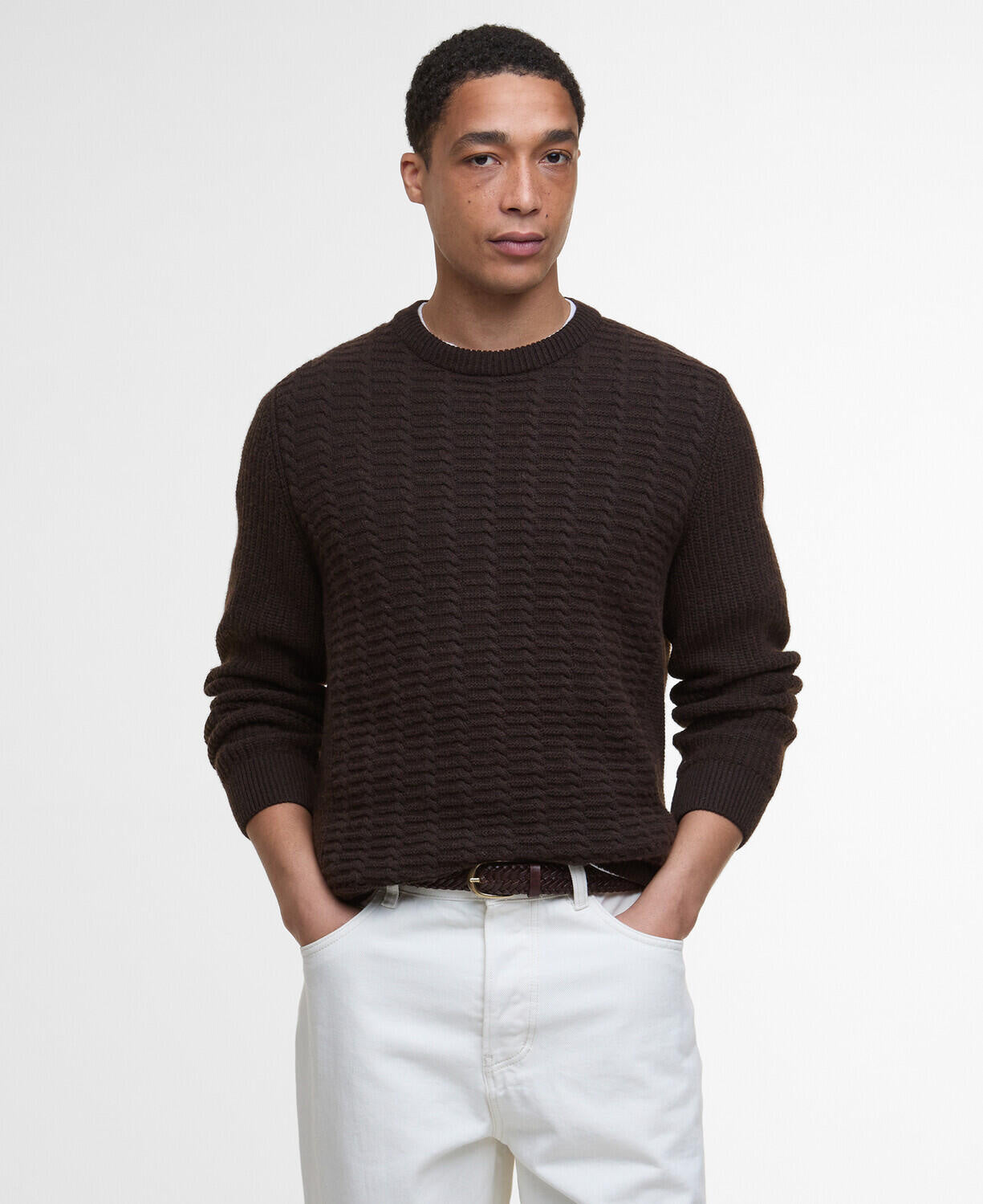 Strickpullover aus Wollmix - BR17-Dark Oa - Braun