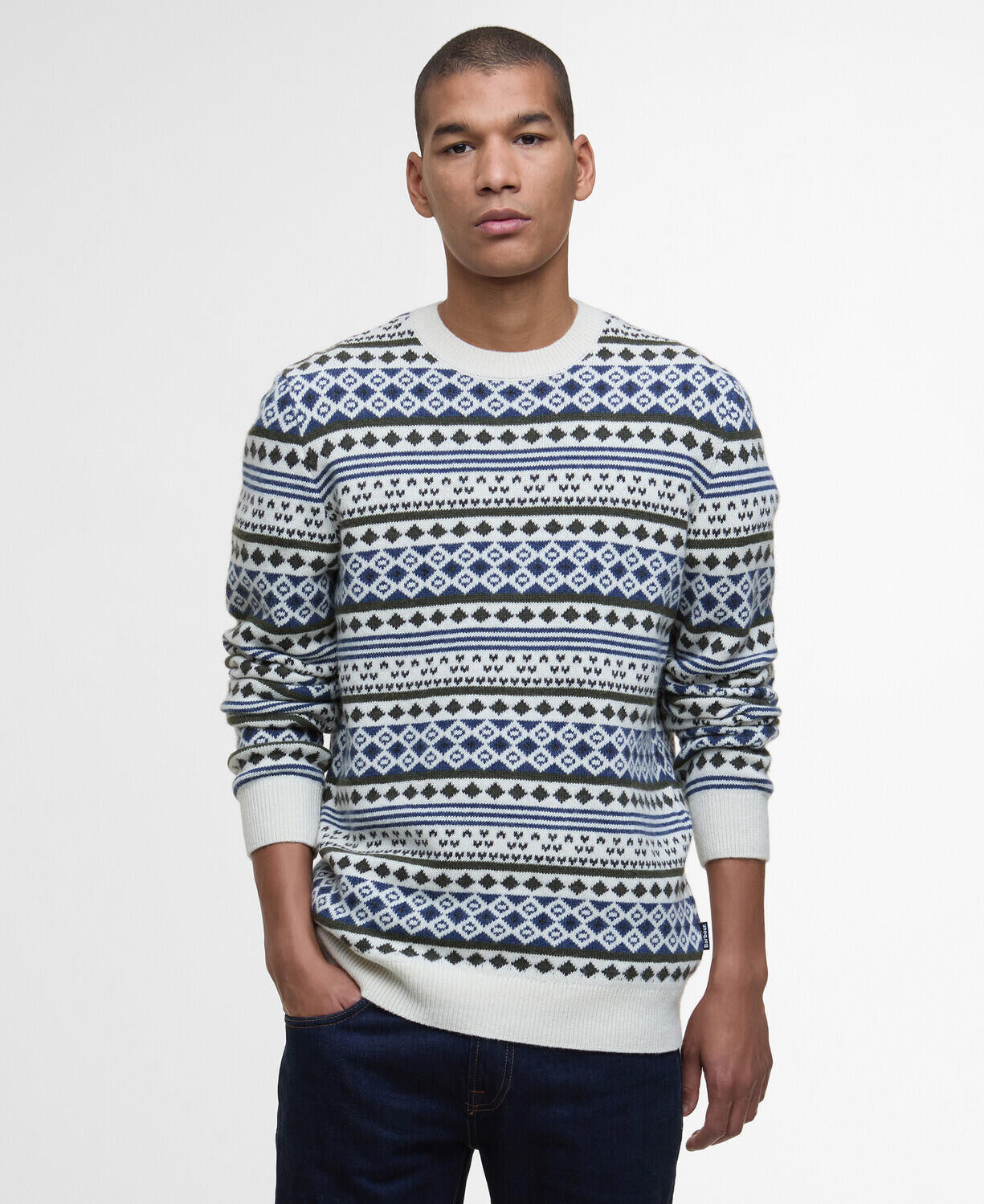 Strickpullover ESDALE aus Wollmix - WH32-Whisper - Weiß