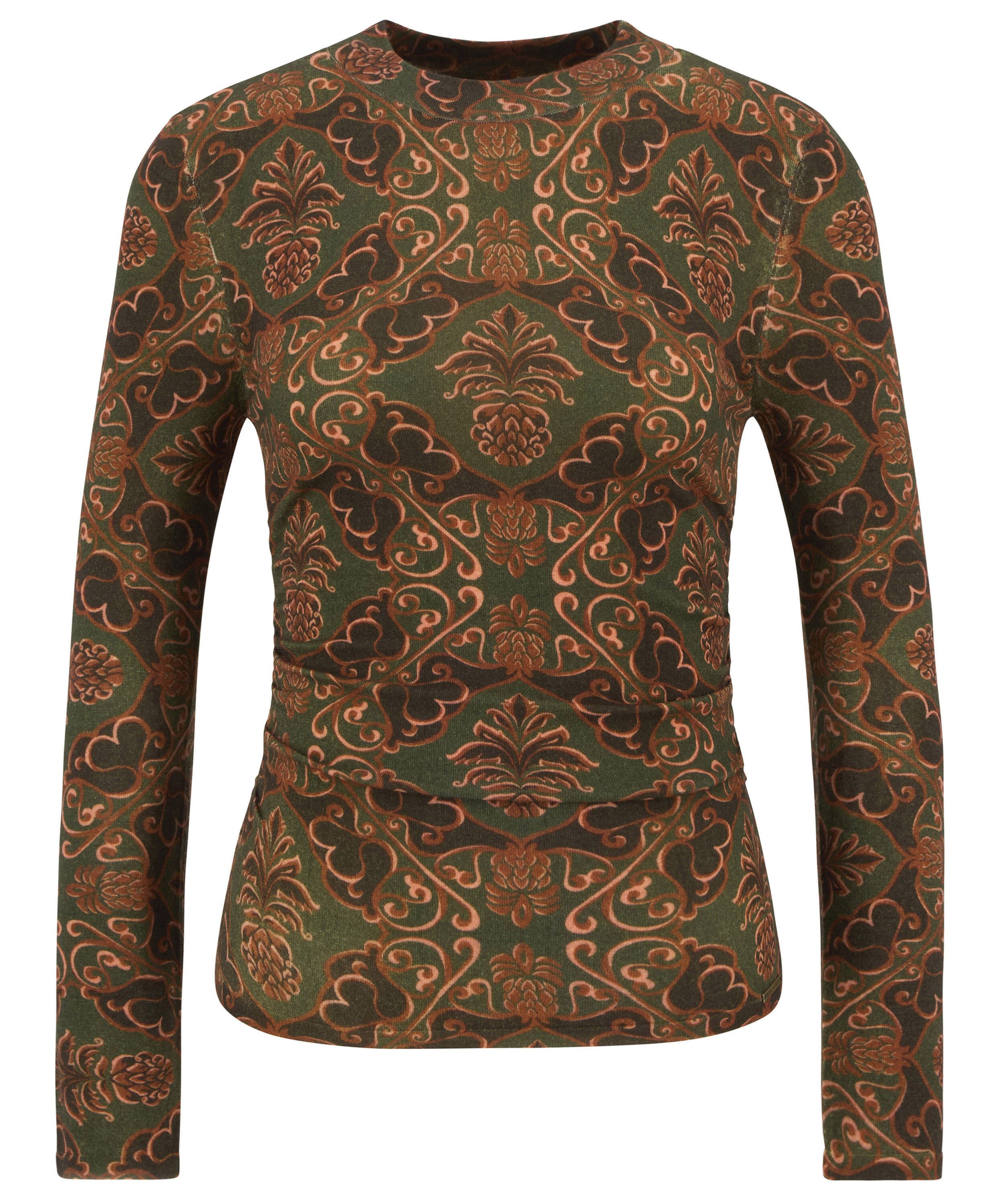 Langarmshirt FARM RIO aus Wolle - MI13-Pineapp - Grün