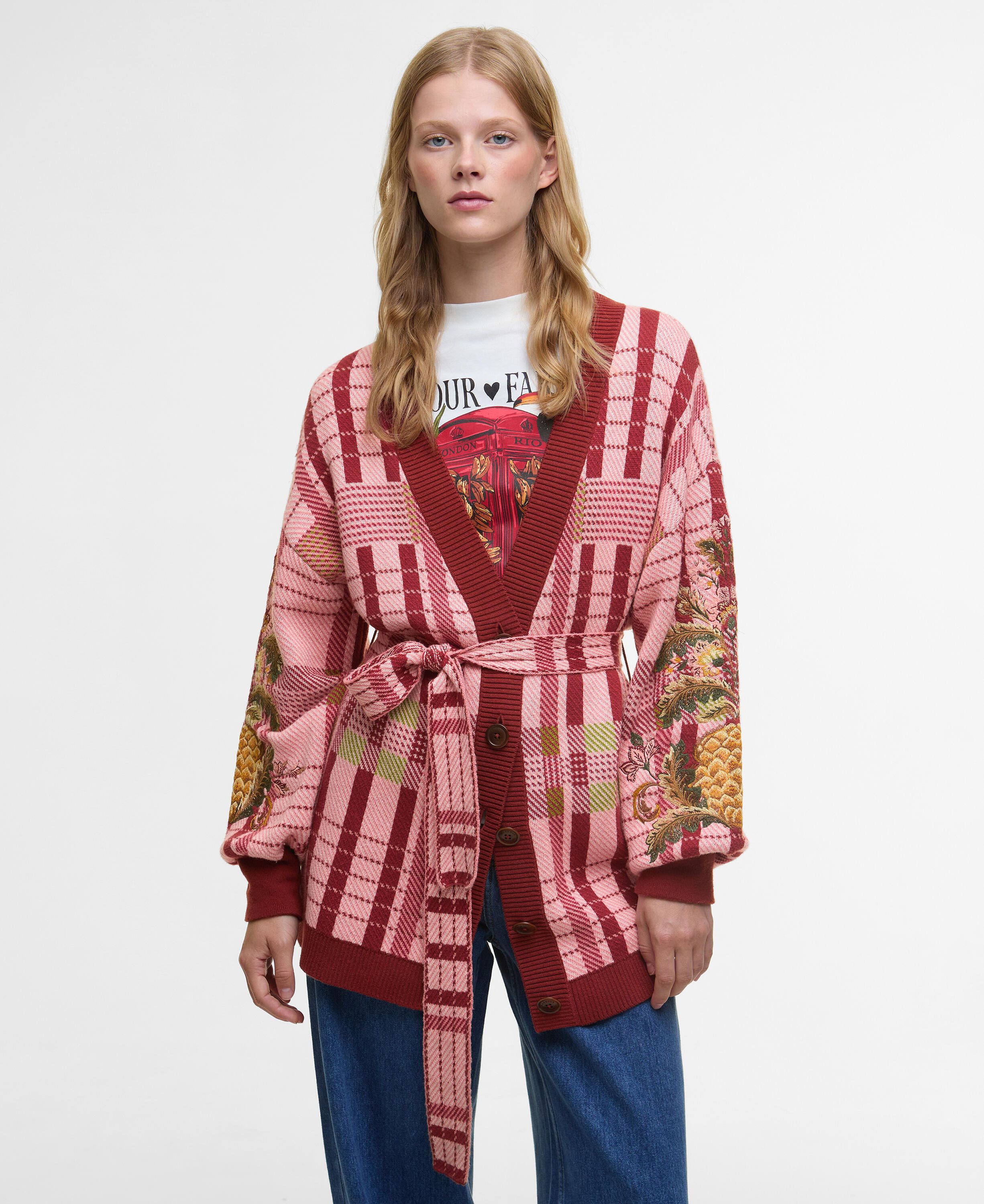 Cardigan FARM RIO mit Gürtel - MI12-Pink Ta - Pink