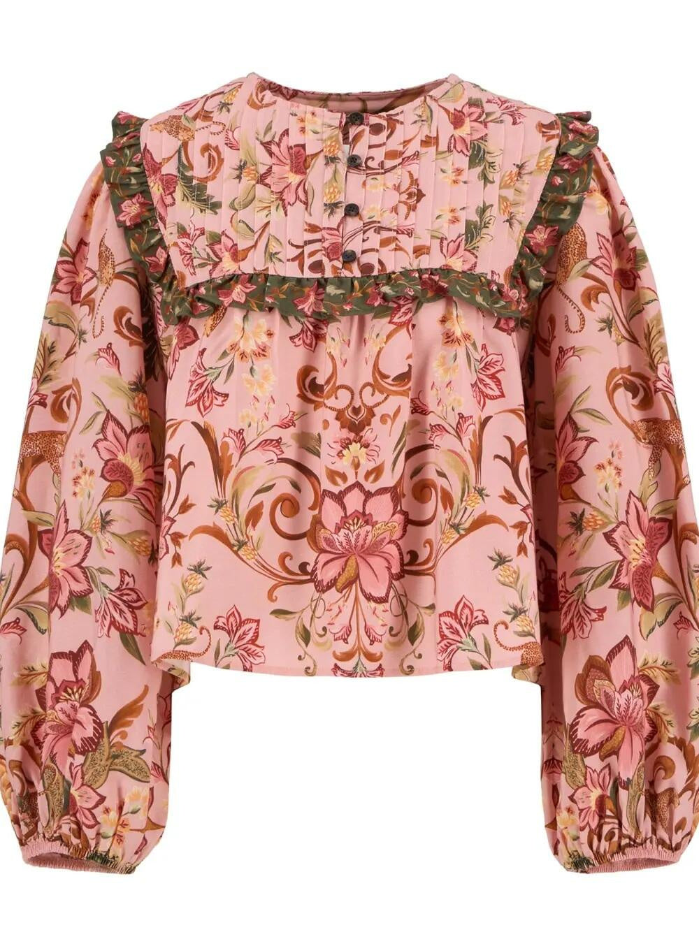 Barbour FARM Rio Bluse Cami Long-Sleeved - MI11-Tropica - Rosa