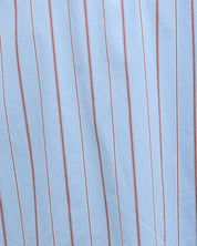 Saffron-Bluse gestreift Relaxed Fit - BL17-Ice Blu - Blau