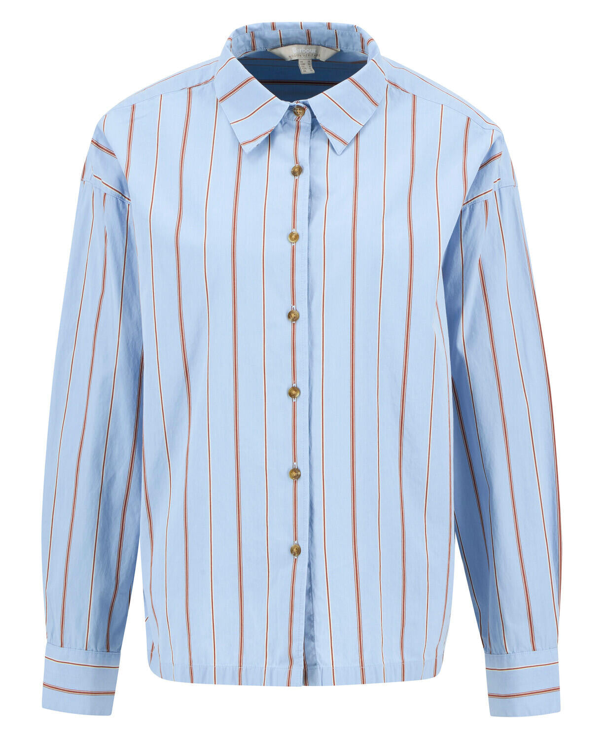 Saffron-Bluse gestreift Relaxed Fit - BL17-Ice Blu - Blau