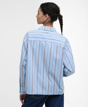 Saffron-Bluse gestreift Relaxed Fit - BL17-Ice Blu - Blau