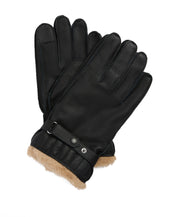 Lederhandschuhe mit Fake Fur - BK12-Black - Schwarz