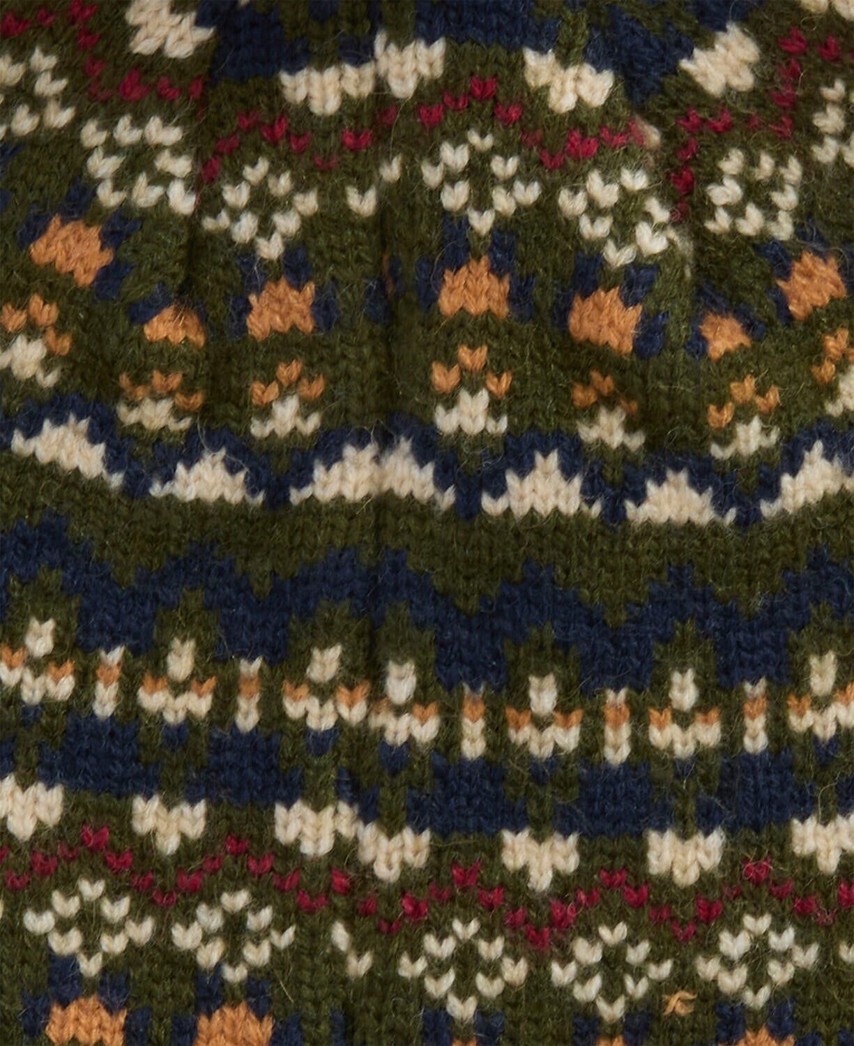Strickmütze MARLOW mit Bommel - OL71-Olive - Grün