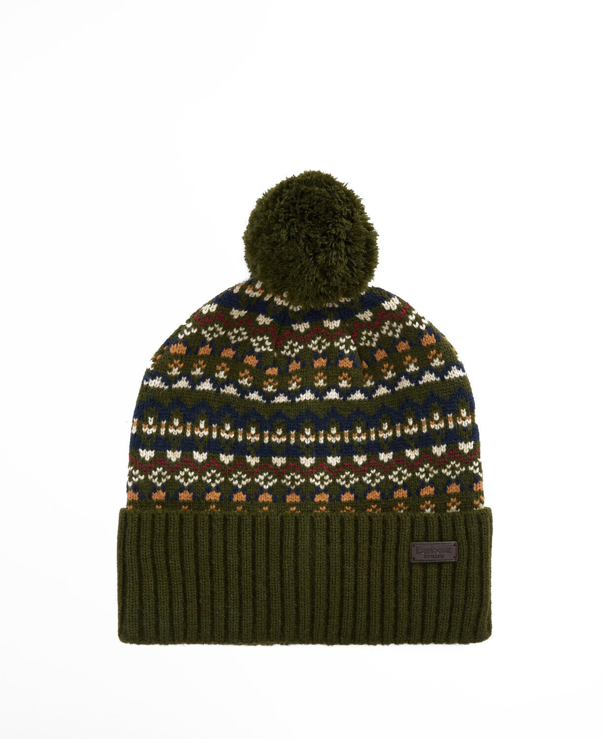 Strickmütze MARLOW mit Bommel - OL71-Olive - Grün