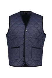 Steppweste mit V-Ausschnitt - NY71-Navy - Blau