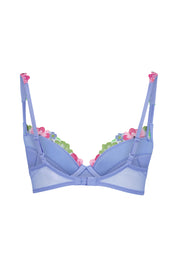 Push-Up-BH mit Spitzen-Details - SIB - Blau