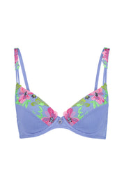 Push-Up-BH mit Spitzen-Details - SIB - Blau