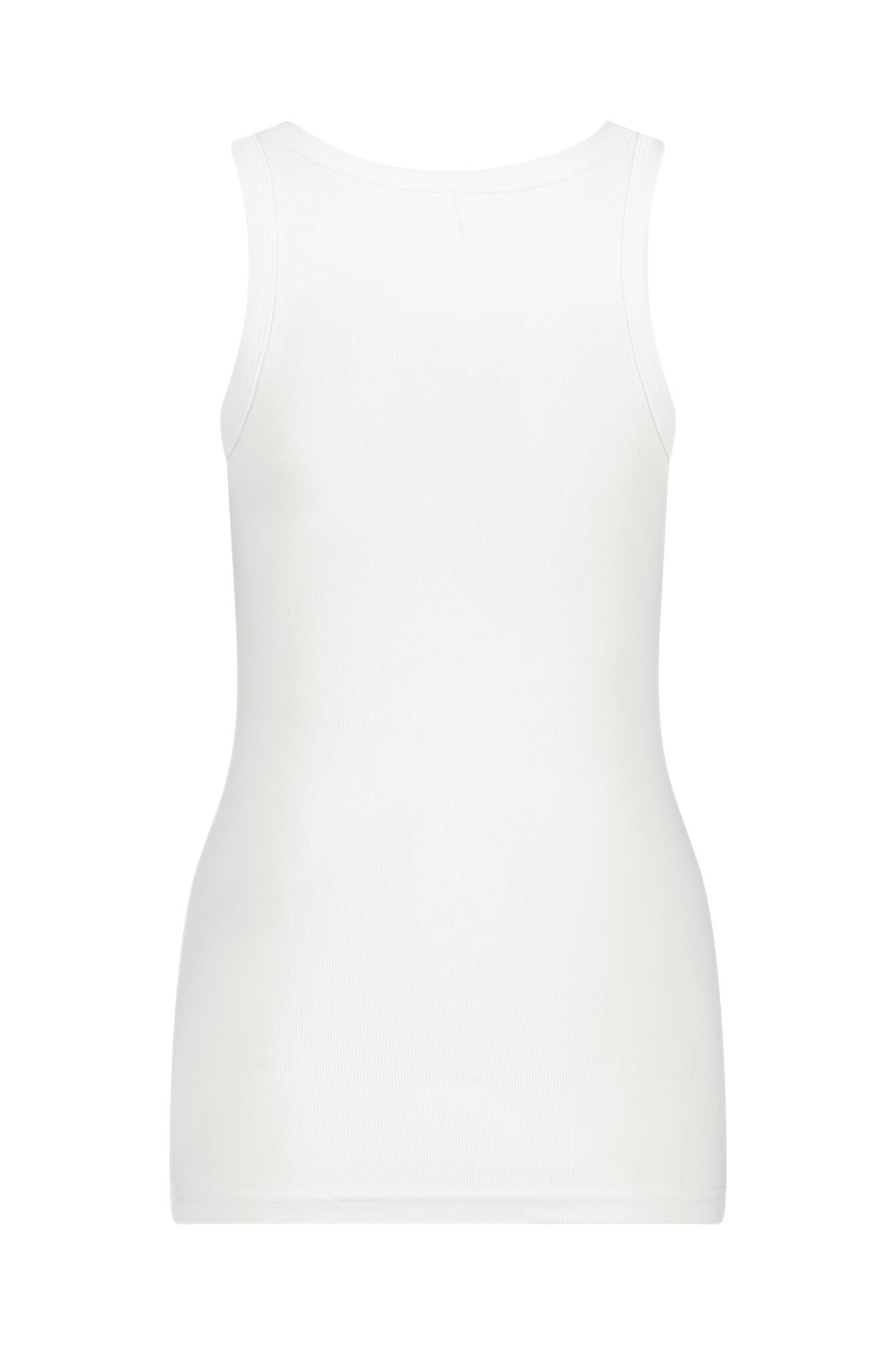 Geripptes Tanktop aus Bio-Baumwolle - WHITE - Weiß