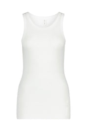 Geripptes Tanktop aus Bio-Baumwolle - WHITE - Weiß