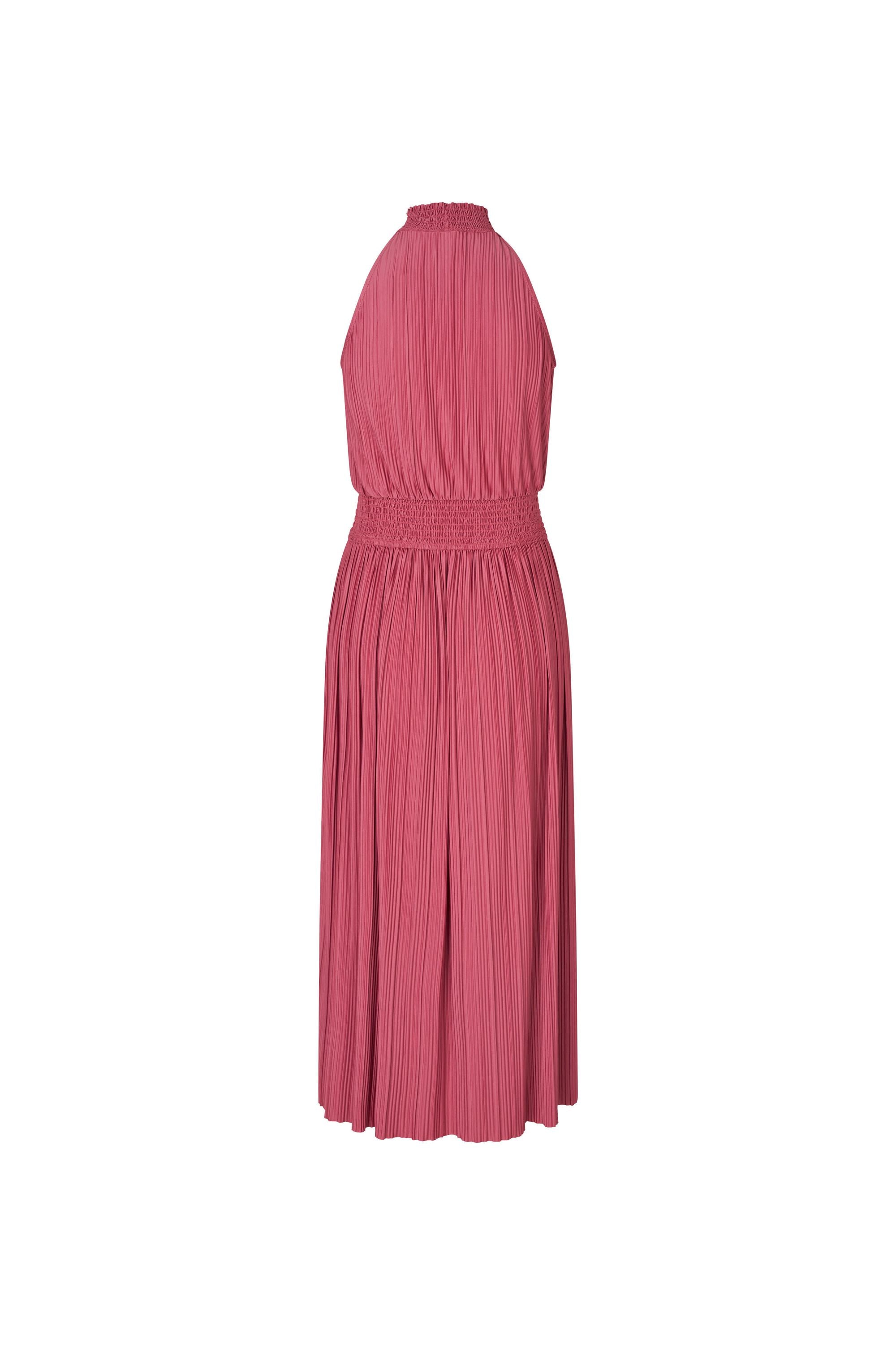 Plisseekleid mit Stehkragen - Rose Wine - Pink