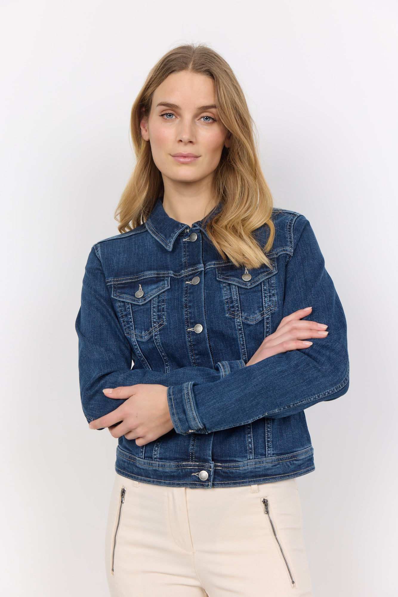 Jeansjacke - 2494-DARK BLUE DENIM - Blau