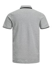 Poloshirt aus Baumwolle - Light Grey Melange/SLIM FIT - - Grau