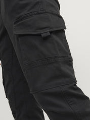 Cargohose Slim Fit - Black - Schwarz