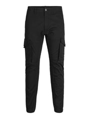 Cargohose Slim Fit - Black - Schwarz