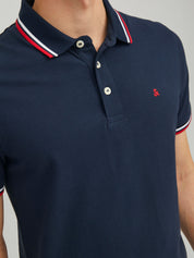 Poloshirt aus Baumwolle - Navy Blazer/SLIM FIT - Blau