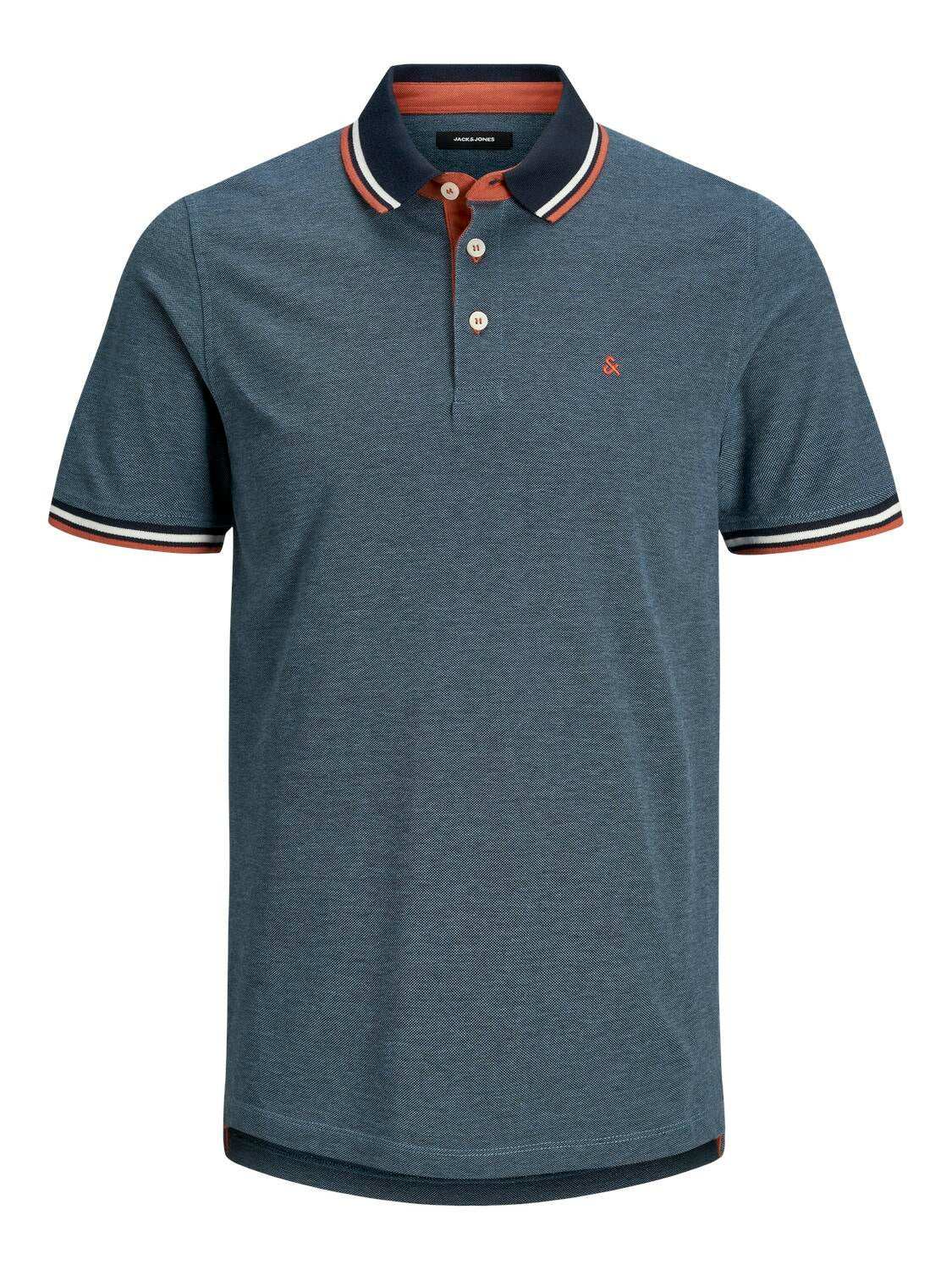 Poloshirt aus Baumwolle - Denim Blue/SLIM FIT - Blau