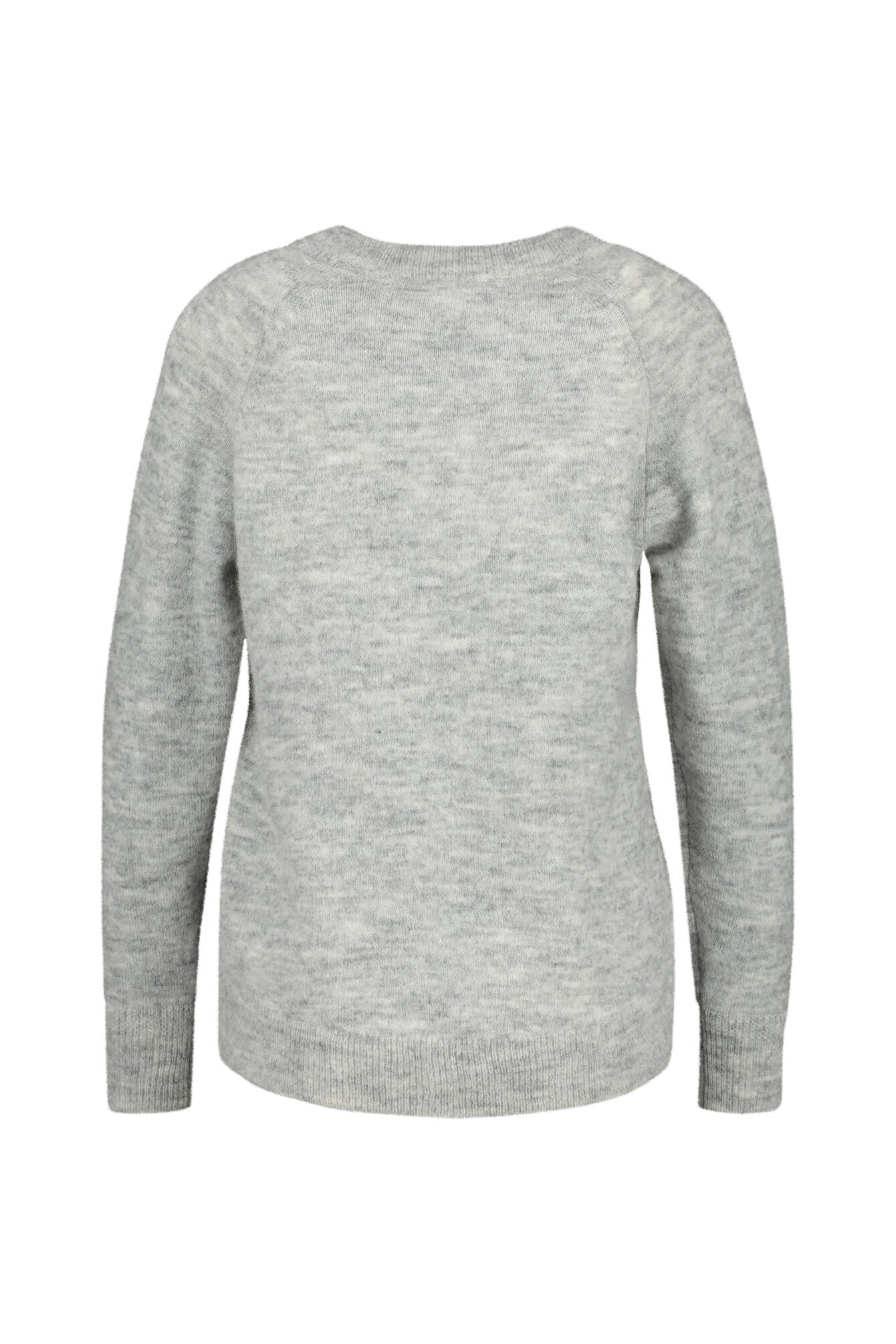 Strickpullover aus Wollmix - Light Grey Melange - Grau