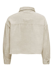 Cordjacke aus Baumwolle - Pumice Stone - Creme