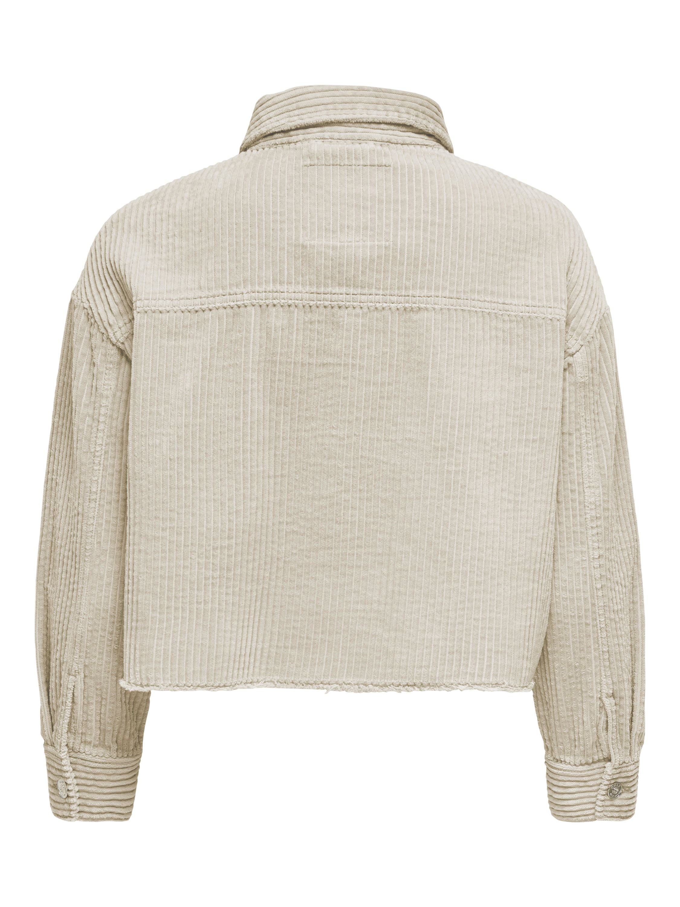 Cordjacke aus Baumwolle - Pumice Stone - Creme