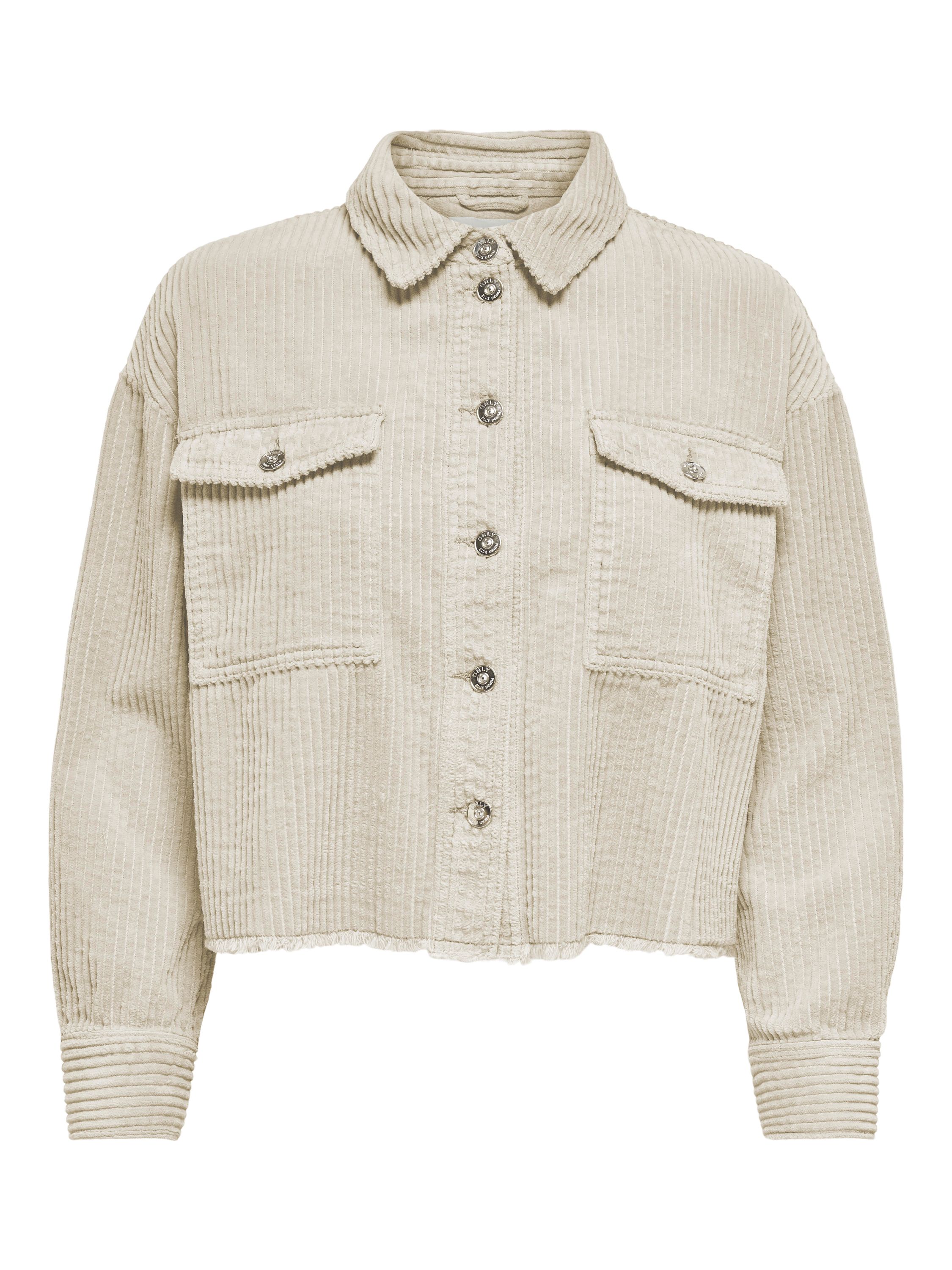 Cordjacke aus Baumwolle - Pumice Stone - Creme