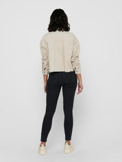 Cordjacke aus Baumwolle - Pumice Stone - Creme