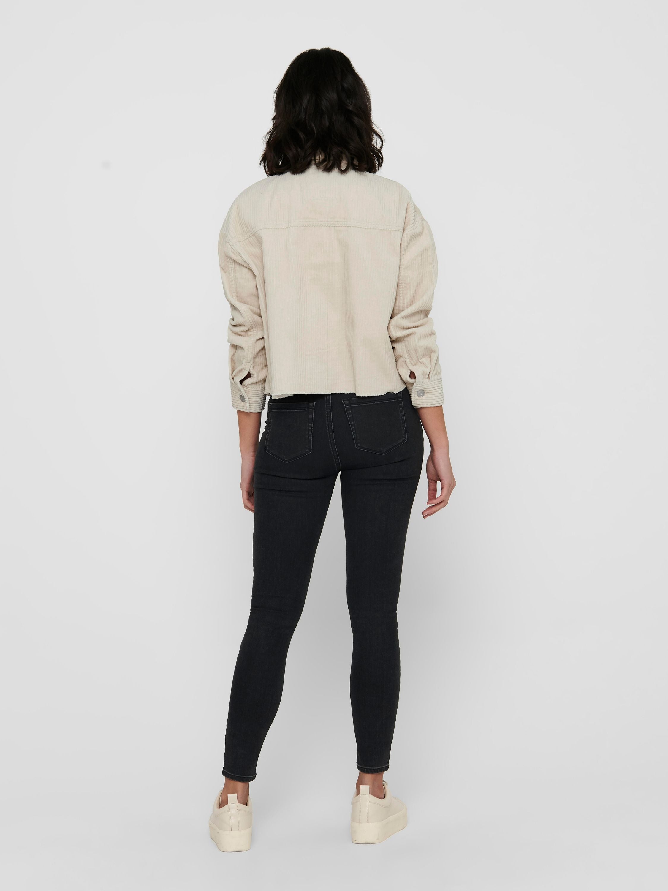 Cordjacke aus Baumwolle - Pumice Stone - Creme
