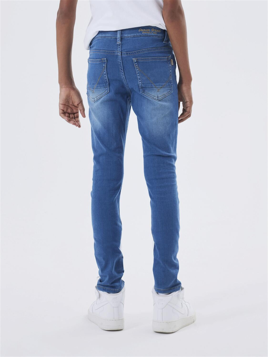 Jeans Slim Fit - Medium Blue Denim - Blau