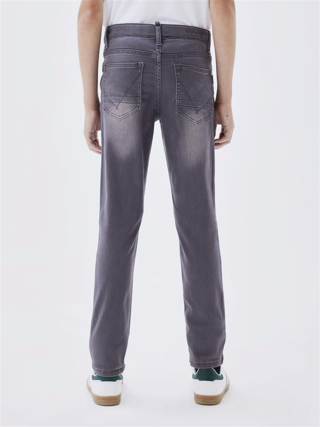 Jeans Slim Fit - Dark Grey Denim - Grau