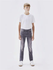 Jeans Slim Fit - Dark Grey Denim - Grau