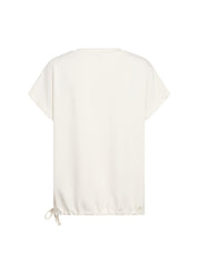 Kurzärmeliger Pullover - 1620-CREAM - Creme