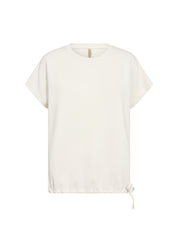 Kurzärmeliger Pullover - 1620-CREAM - Creme