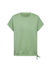 Kurzärmeliger Pullover - 7373-GREEN - Grün