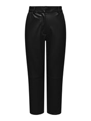 Damenhose Lederimitat - Black - Schwarz