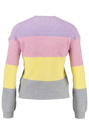 Gestreifter Strickpullover - Viola/STRAWBERRY MOON/PINEAPPL - Mehrfarbig