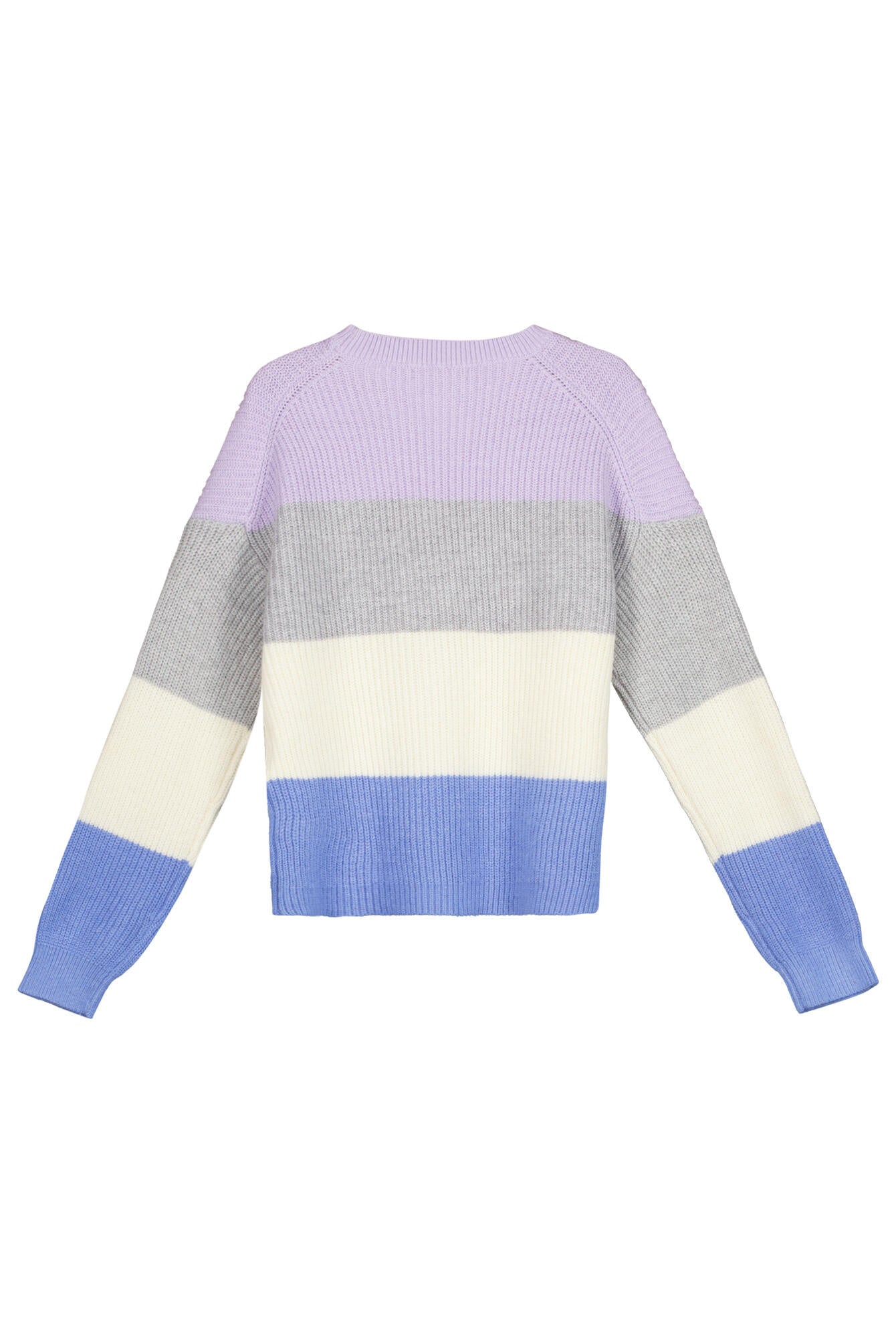 Gestreifter Strickpullover - Pastel Lilac/LGM/WHITECAP GRAY - Mehrfarbig