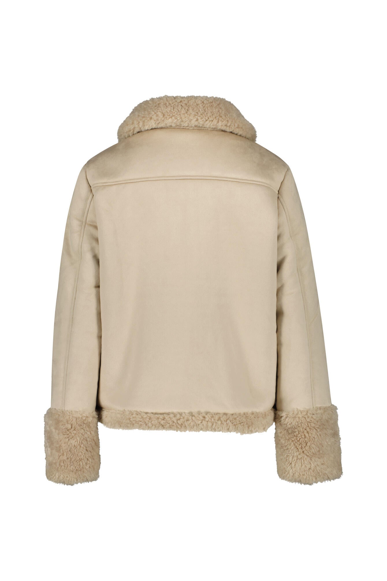 Übergangsjacke mit Teddy-Stehkragen - 5543 - Beige