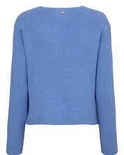 Strickpullover aus Baumwollmix - 3154 - Blau