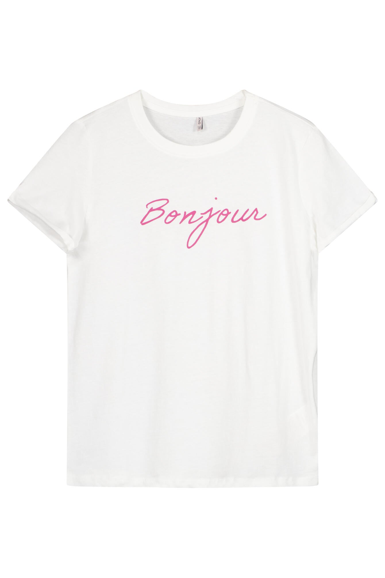 T-Shirt - Cloud Dancer/BONJOUR - Mehrfarbig | Pink | Weiß