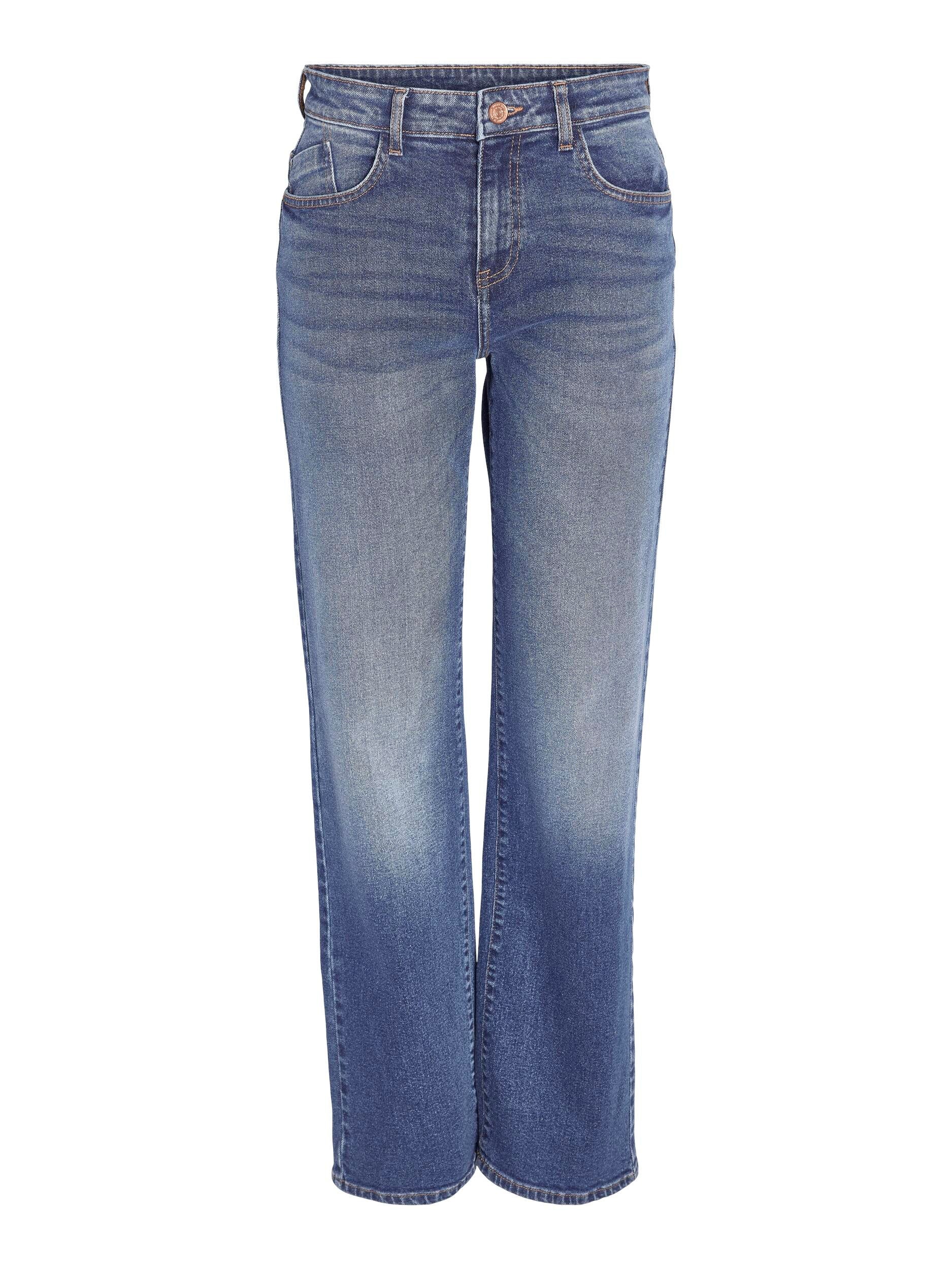 Loose Fit Jeans - Medium Blue Denim - Blau