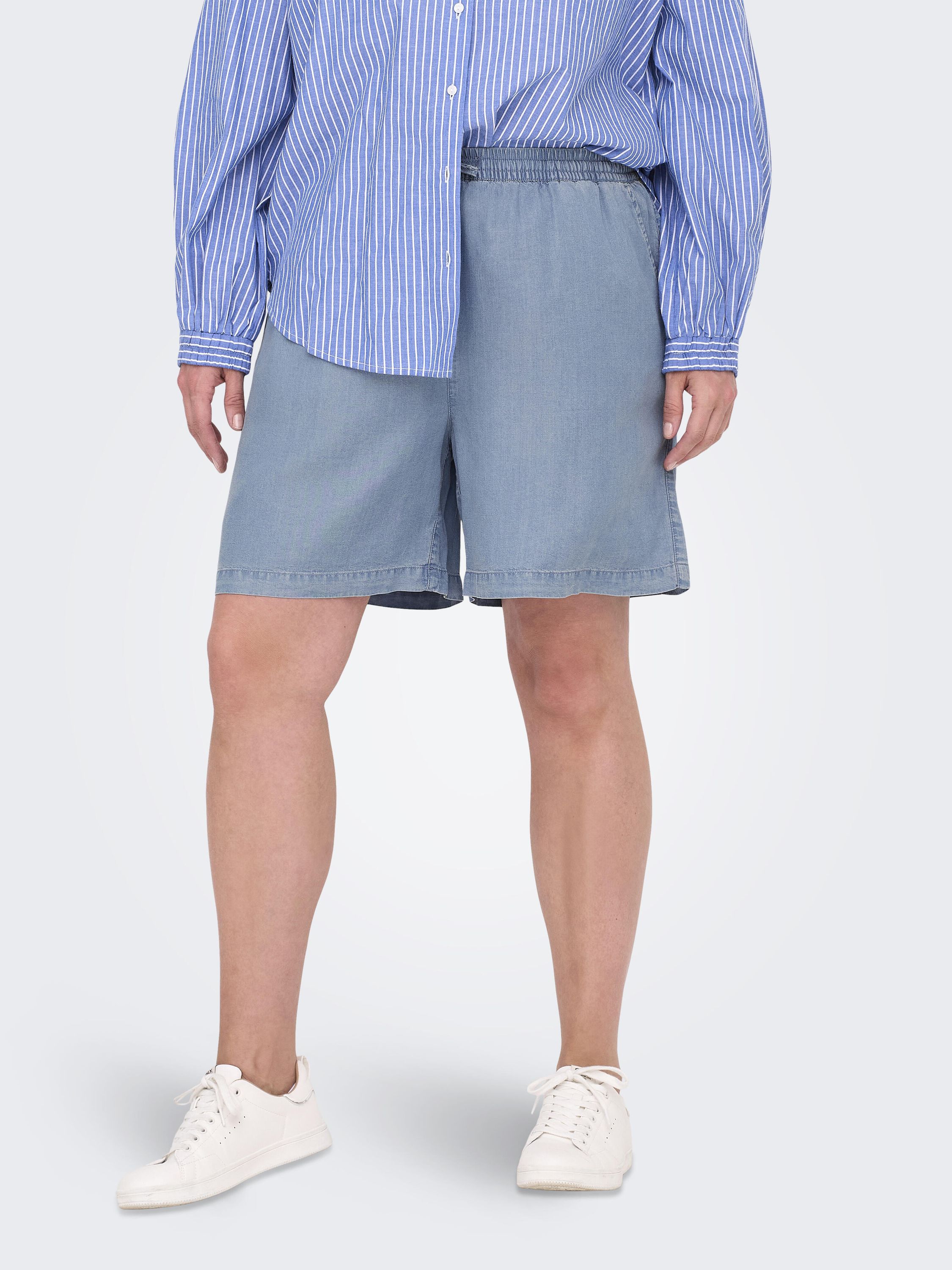 Bermudashorts Relaxed Fit - Medium Blue Denim - Blau