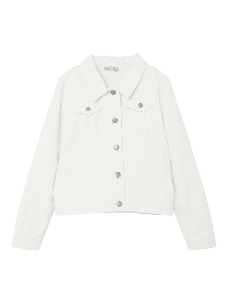 Jeansjacke mit seitlichen Eingriffstaschen - Bright White - Weiß