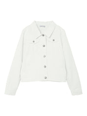 Jeansjacke mit seitlichen Eingriffstaschen - Bright White - Weiß