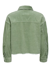 Cordjacke aus Baumwolle - Seagrass - Grün