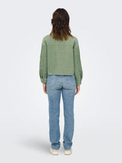 Cordjacke aus Baumwolle - Seagrass - Grün