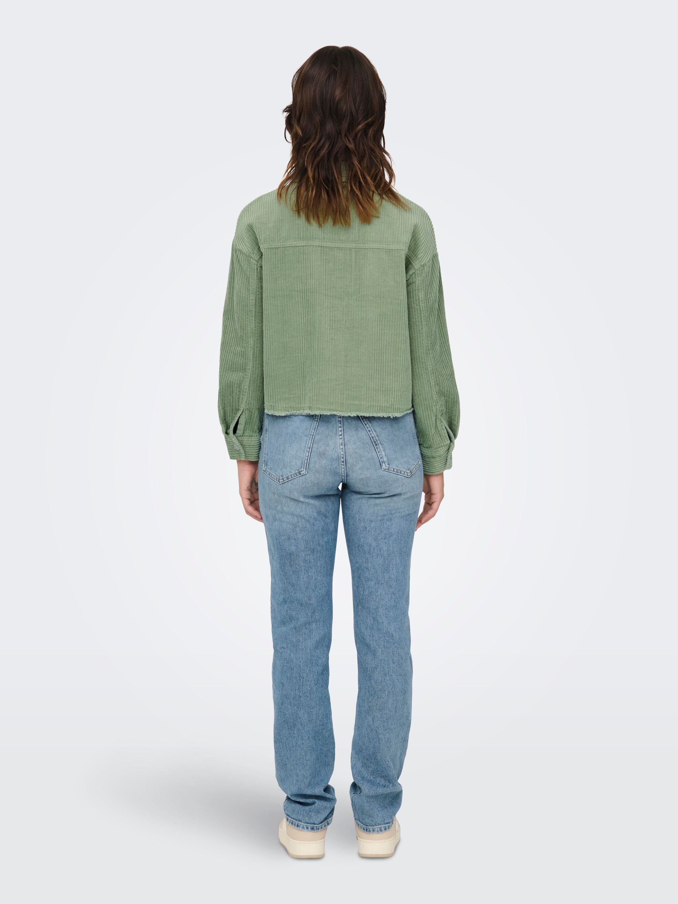 Cordjacke aus Baumwolle - Seagrass - Grün